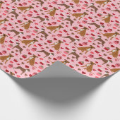 Boxer Dog Valentines Gift Wrap Geschenkpapier (Ecke)