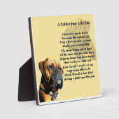 Boxer Dog Vater Gedicht Plaque Fotoplatte (Vorderseite)