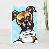 Boxer Dog Vielen Dank Dankeskarte (Vorderseite)