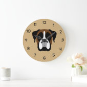 Boxer Dog Wall Decks Große Wanduhr (Zuhause)