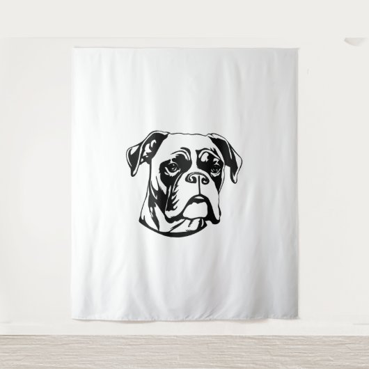 Boxer Dog Wandteppich (Vorderseite)