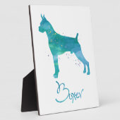 Boxer Dog Watercolor Fotoplatte (Seite)