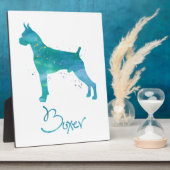 Boxer Dog Watercolor Fotoplatte (Seite)