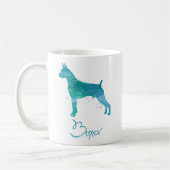 Boxer Dog Watercolor Kaffeetasse (Links)