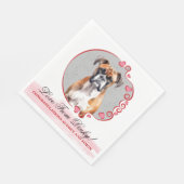 =Boxer Dog Wedding Napkins mit Hunde-Foto Serviette (Ecke)