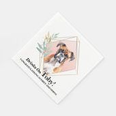 Boxer Dog Wedding Napkins mit Hunde Foto Serviette (Ecke)