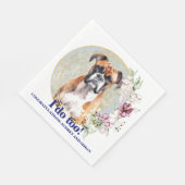 Boxer Dog Wedding Napkins mit Hunde Foto Serviette (Ecke)