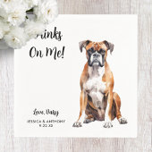 Boxer Dog Wedding Serviette