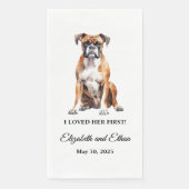 Boxer Dog Wedding Serviette (Vorderseite)