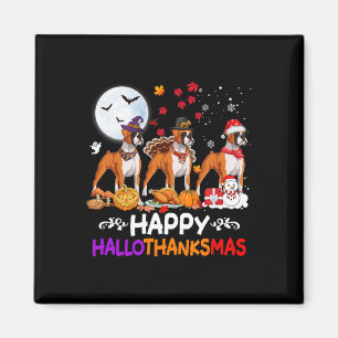 Boxer Dog Weihnachten Glückwunsch Hallothankmas Th Magnet