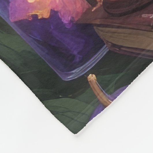 Boxer Dog Whimsical Halloween Malerei Fleecedecke (Ecke)