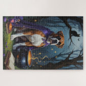 Boxer Dog Whimsical Halloween Malerei Puzzle (Horizontal)