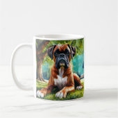 Boxer Dog 🐾 Wiggle Hinterns & Schwanz Wags Kaffeetasse (Links)