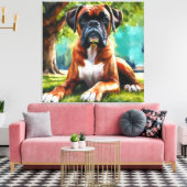 Boxer Dog 🐾 Wiggle Hinterns & Schwanz Wags Leinwanddruck (Insitu (Wohnzimmer))