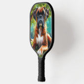Boxer Dog Wiggle Hinterns & Schwanz Wags 🐾 Pickleball Schläger (Links)