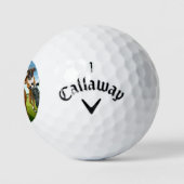 Boxer Dogs Playing Golf Golfball (Logo)