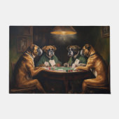 Boxer Dogs Poker Art Fußmatte (Vorderseite)