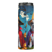 Boxer Dogs Pumpkin Halloween Funny Thermosbecher (Rückseite)