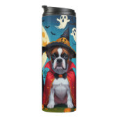 Boxer Dogs Pumpkin Halloween Funny Thermosbecher (Nach rechts gedreht)