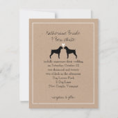 Boxer Dogs Wedding Einladung (Vorderseite)
