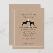 Boxer Dogs Wedding Einladung (Vorne/Hinten)