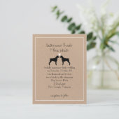 Boxer Dogs Wedding Einladung (Stehend Vorderseite)