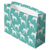 Boxer Doppy Puppy Große Geschenktüte (Rückseite Schrägansicht)