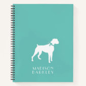 Boxer Doppy Puppy Notizblock (Vorderseite)