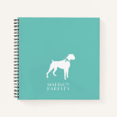 Boxer Doppy Puppy Notizblock (Vorderseite)