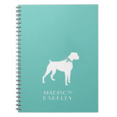 Boxer Doppy Puppy Notizblock (Vorderseite)