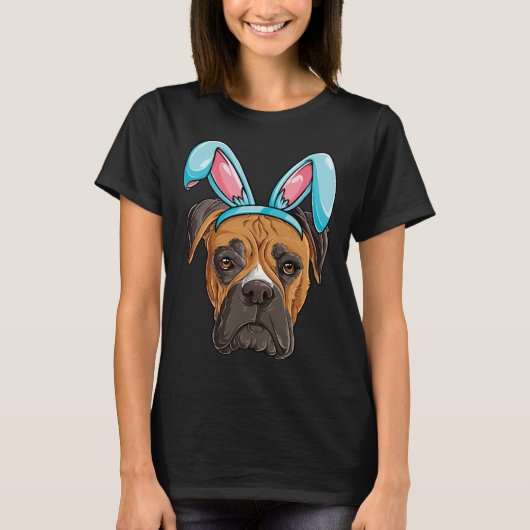 Boxer Easter Bunny Ears Costume Boys Girls Kids D T-Shirt (Vorderseite)