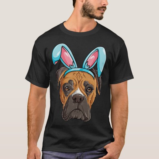 Boxer Easter Bunny Ears Costume  Boys Girls Kids D T-Shirt (Vorderseite)