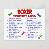 Boxer-Eigenschaftengesetze 2 Postkarte (Vorderseite)