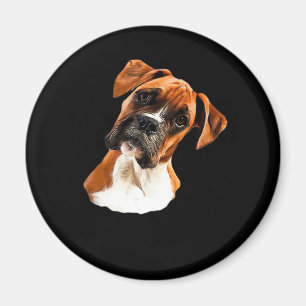 Boxer ein schöner Boxer Head Tilt Classic T - Shir Magnet