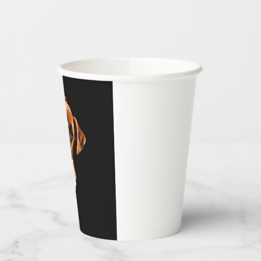 Boxer ein schöner Boxer Head Tilt Classic T - Shir Pappbecher (Links)