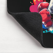 Boxer-Einhorn mit Boxhandschuhen Kickboxen Lustig Mousepad (Ecke)