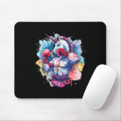 Boxer-Einhorn mit Boxhandschuhen Kickboxen Lustig  Mousepad (Mit Mouse)