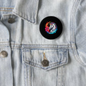 Boxer Einhorn mit Boxhandschuhen Kickboxing Funny Button (Beispiel)