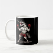 Boxer Einhorn mit Boxhandschuhen Kickboxing Funny Kaffeetasse (Links)
