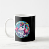 Boxer Einhorn mit Boxhandschuhen Kickboxing Funny Kaffeetasse (Links)