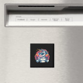 Boxer Einhorn mit Boxhandschuhen Kickboxing Funny Magnet (In Situ (Geschirrspüler))