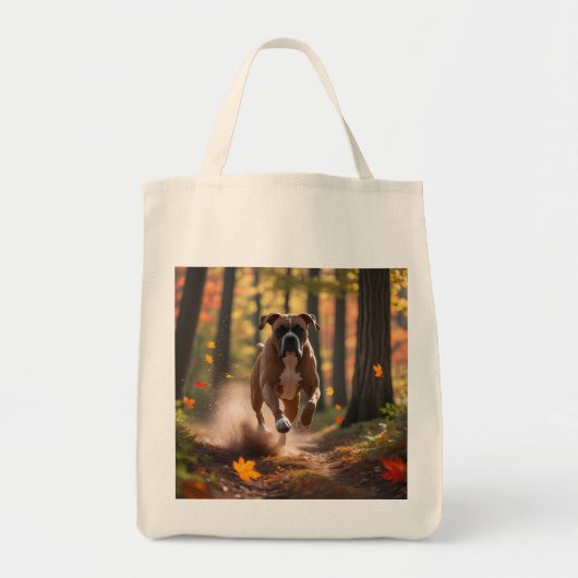 Boxer Elegant Grocery Tote Bag Tragetasche (Vorne)