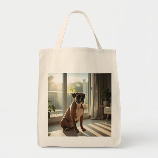 Boxer Elegant Grocery Tote Bag Tragetasche (Vorne)