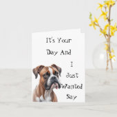 Boxer Es ist dein Geburtstag Karte (Gelbe Blume)