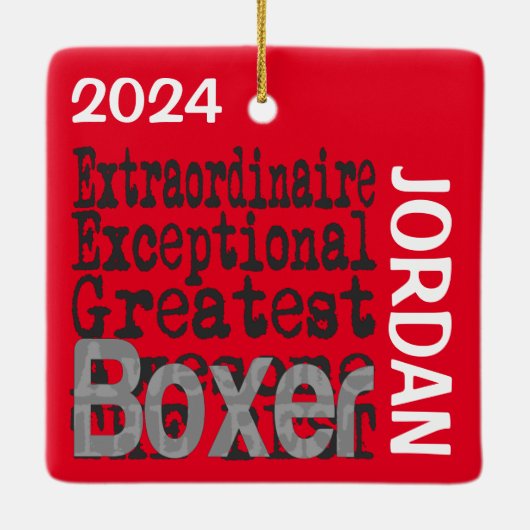Boxer Extraordinaire CUSTOM Keramikornament (Rückseite)