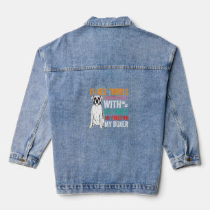 Boxer Familien Freiheit Hundeliebhaber Jeansjacke