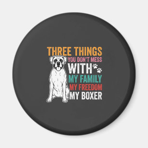Boxer Familien Freiheit Hundeliebhaber Magnet