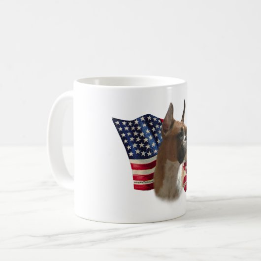Boxer Flag Kaffeetasse (Vorderseite Links)