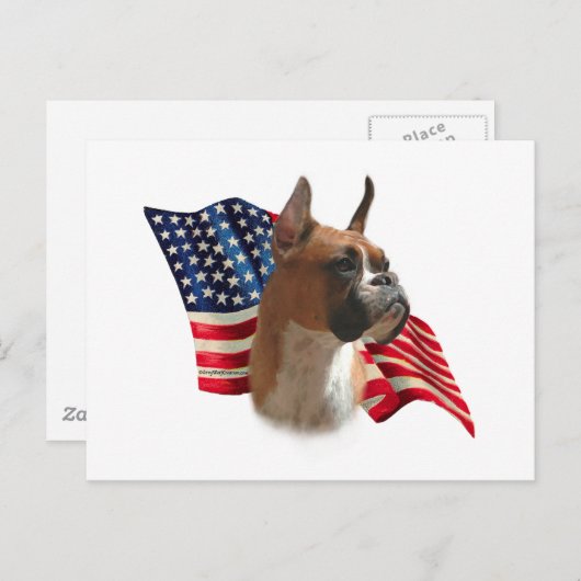 Boxer Flag Postkarte (Vorne/Hinten)