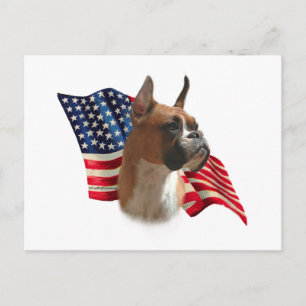 Boxer Flag Postkarte